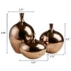 Mirrored Ceramic Decorative Vases 3-piece set