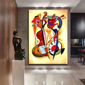 luxurious decorative hand Oil Painting Painted Vertical Abstract Pop Art Modern Rolled Canvas choose size for Living Room hallway bedroom (size: 150x220cm)