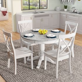 Home, Garden & Furniture Kitchen & Dining RoomTable & Chair Sets (Color: White)